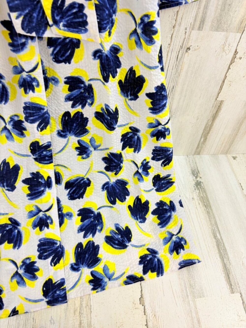 Ann Mashburn Sz L Annette Shirt Dress Floral Seersucker - Picture 9 of 16